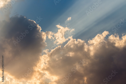 Nowoczesny obraz na płótnie colorful dramatic sky with cloud at sunset
