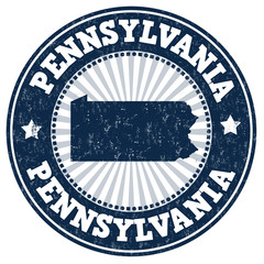 Pennsylvania grunge stamp