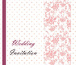 © castecodesign - Vintage retro Wedding invitation with dots and ornaments. Vector