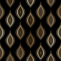 Aufkleber - Damask seamless floral pattern. Royal wallpaper. 