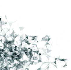 Poster - Wireframe mesh polygonal background. 