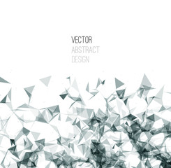 Poster - Wireframe mesh polygonal background. 