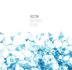 Poster - Wireframe mesh polygonal background. 