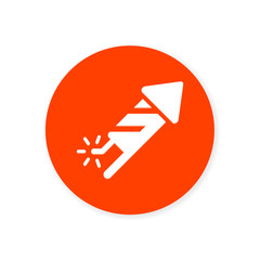 Canvas Print - Orange Flat App Icon