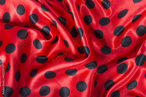 Black And Red Polka Dot Satin Fabric Background Buy This