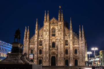 Fototapete - Milan, Italy:  Cathedral, Duomo di Milano
