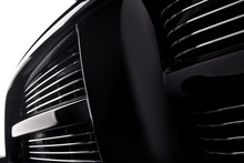 Close Up Of A Grille Of A Big Powerful American SUV Truck