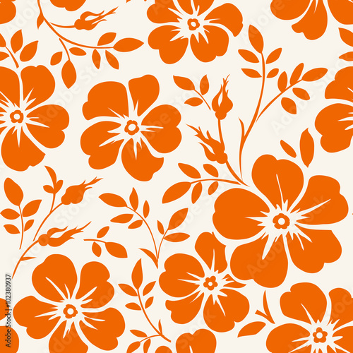 Naklejka dekoracyjna Seamless floral pattern