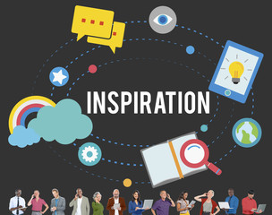 Wall Mural - Inspiration Innovation Creativity Ideas Vision Concept