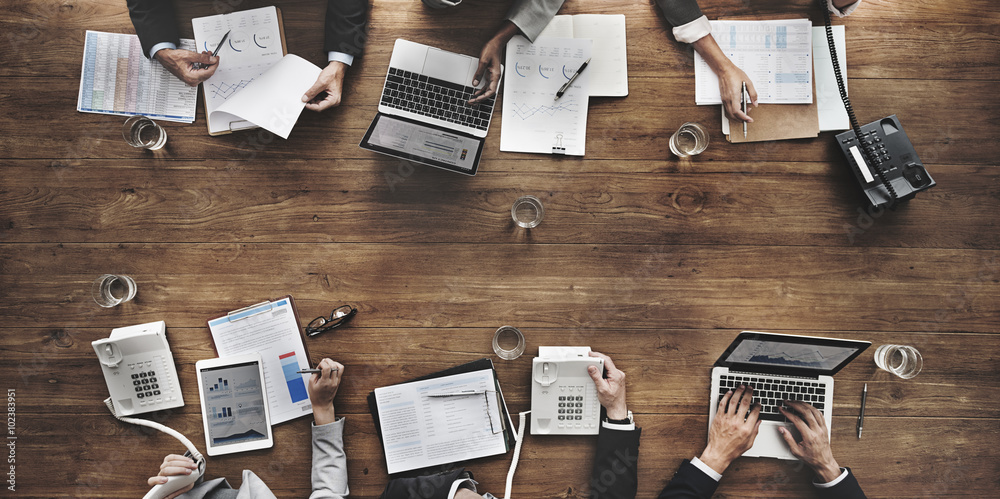 Business People Meeting Growth Success Target Economic Concept