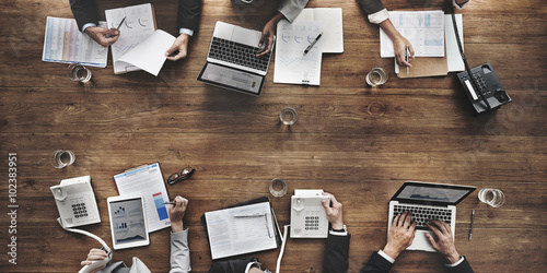 Cuadros en Lienzo Business People Meeting Growth Success Target Economic Concept