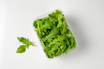 Poster - fresh arugula leaves