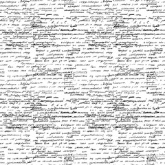 Poster - Vector seamless pattern with real hand written text on white paper. Lectures archives on different science, geometry, math, physics, electronic engineering subjects. Natural hand writing style.