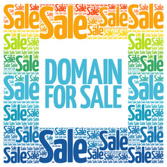 Poster - DOMAIN FOR SALE words cloud, business concept background