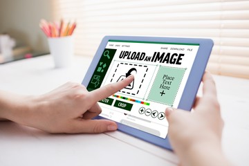 Poster - Composite image of designer interface