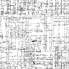 Poster - Seamless pattern of geometry, math, physics, electronic engineering subjects. Mathematics equation and calculations, endless hand writing. Black Background. 