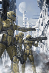 futuristic soldier space ranger