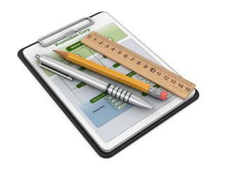 Poster - Clipboard. Image with clipping path