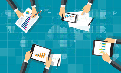 Aufkleber - business finance investment and business report . banner concept