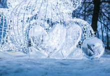 Festive Ice Hearts In The Winter