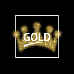 Wall Mural - vector modern gold glitter abstract background