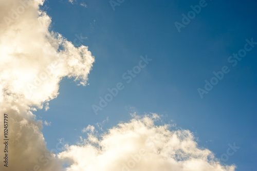 Fototapeta do kuchni Dark clouds with blue background
