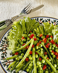 Peas and green bean salad