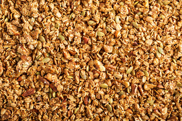 Wall Mural - Homemade roasted granola food background