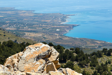 seaside view from above