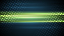 Dark Glow Green Blue Circles And Stripes Motion Graphic Design. Video Animation HD 1920x1080