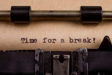 Fototapete - typed words on a Vintage Typewriter