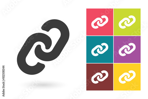 Link vector icon or link symbol Poster Mural XXL