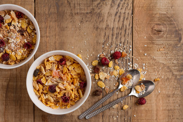 Wall Mural - Granola or muesli with dried berries