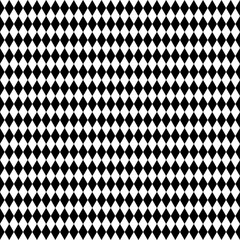 Poster - Monochrome repeatable pattern with rhombus, squares shapes.