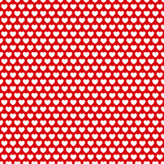 Poster - Seamlessly repeatable pattern, background with heart shapes