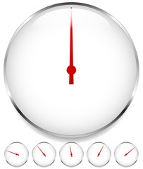 Poster - Blank dial, gauge elements in sequence with red needle