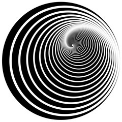 Poster - abstract graphic element with concentric, radial circles