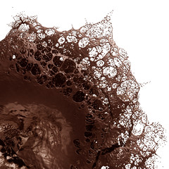 Poster - Hot Chocolate Splash closeup .
