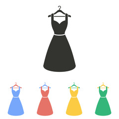 Canvas Print - Dress - vector icon.