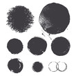 © mrs.kato - Hand-drawn set of  chalk, ink circles. Vector texture.