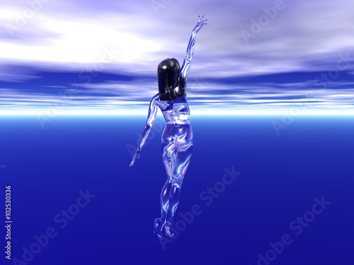 Fotografie, Obraz digitally rendered illustration of an attractive female form