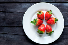 Strawberries On A Plate