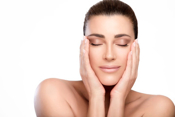 Wall Mural - attractive natural young woman. beauty and spa concept