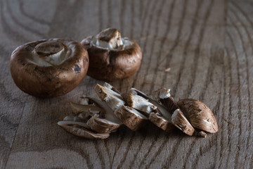 Wall Mural - Organic raw mushrooms