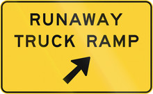 United States MUTCD Warning Road Sign - Runaway Truck Ramp
