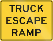 United States MUTCD Warning Road Sign - Truck Escape Ramp