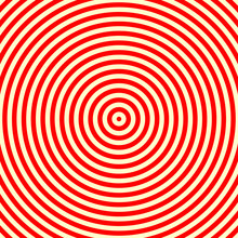 Red White Round Abstract Vortex Background. Hypnotic Spiral Wallpaper. Vector Illustration