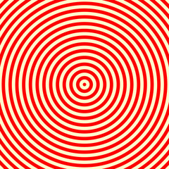 Wall Mural - Red white round abstract vortex background. Hypnotic spiral wallpaper. Vector illustration