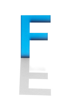 Alphabet of cutout stencil letters