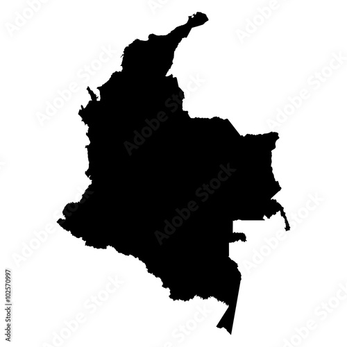 Fotomural Colombia map on white background vector